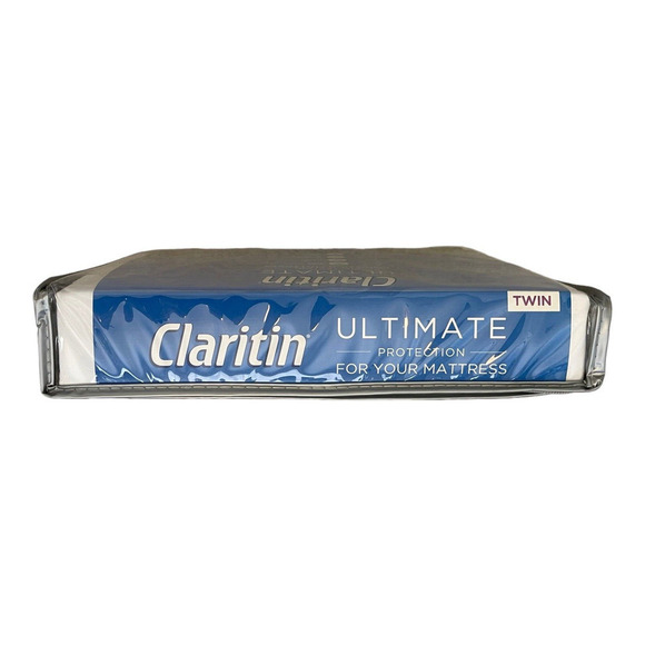 Claritin Mattress Protector Ultimate 6 Sided Twin White Cotton Allergen Barrier - Picture 8 of 11